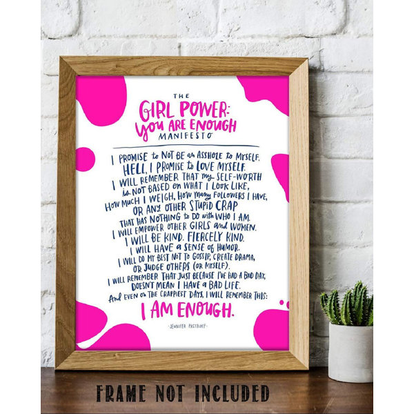 Image showcasing Trinx Unframed Textual Art | Wayfair